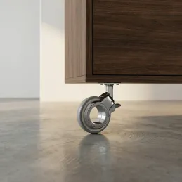 Rotella per mobili con freno NOVA / Cromo - grigio