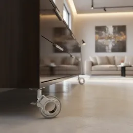 Rotella per mobili con freno NOVA / Cromo - grigio