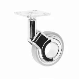 Rotella per mobili senza freno NOVA / Cromo - grigio