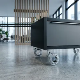 Rotella per mobili senza freno NOVA / Cromo - grigio