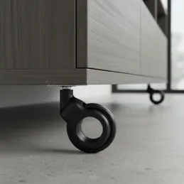 Ruota per mobili senza freno NOVA UNO / Nera