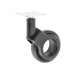 Ruota per mobili senza freno NOVA UNO / Nera