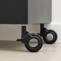 Rotella per mobili con freno NOVA UNO / Nera