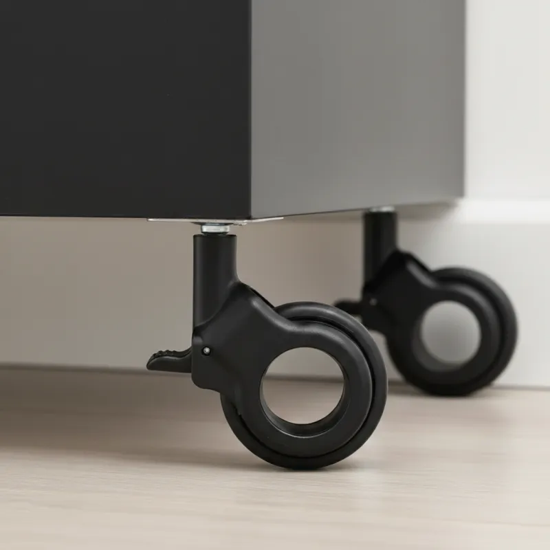 Rotella per mobili con freno NOVA UNO / Nera