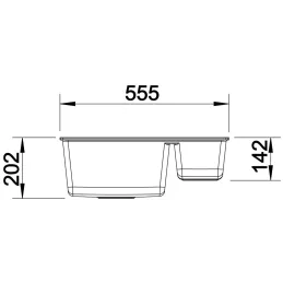 Lavello in gres Blanco SUBLINE 500 U