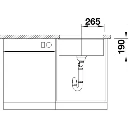Lavello in gres Blanco SUBLINE 400 U
