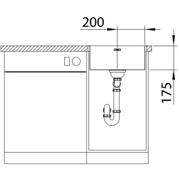 Lavello in acciaio inox Blanco SUPRA 400-IF