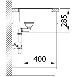 Lavello in acciaio inox Blanco SUPRA 400-IF