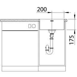 Lavello in acciaio inox Blanco SUPRA 400-IF/A