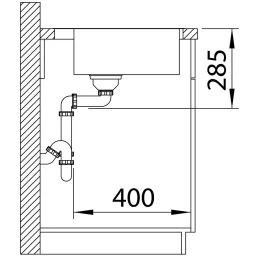 Lavello in acciaio inox Blanco SUPRA 400-IF/A