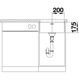 Lavello in acciaio inox Blanco SUPRA 340-U