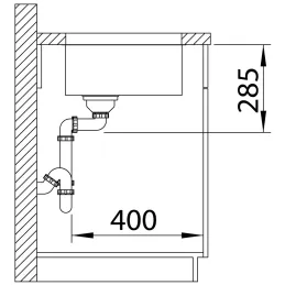 Lavello in acciaio inox Blanco SUPRA 340-U