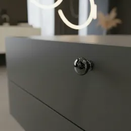 Pomello VALEA / Cromo nero