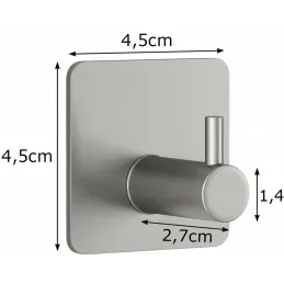 Set di 4 ganci adesivi SINO / Acciaio inox