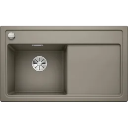 Lavello in gres Blanco ZENAR 45 S con comando remoto dello scarico / Tartufo sinistro