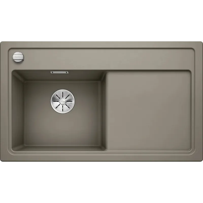 Lavello in gres Blanco ZENAR 45 S con comando remoto dello scarico / Tartufo sinistro