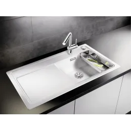 Lavello in gres Blanco ZENAR XL 6 S / con comando remoto dello scarico / vasca a destra