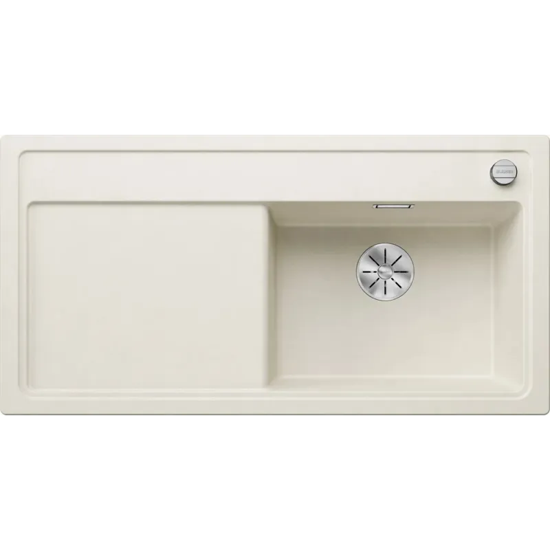 Lavello in gres Blanco ZENAR XL 6 S / con comando remoto dello scarico / vasca a destra