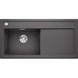 Lavello in ceramica Blanco ZENAR XL 6 S / con comando remoto dello scarico / vasca a sinistra