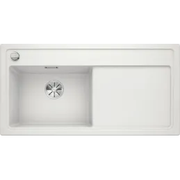 Lavello in gres Blanco ZENAR XL 6 S / con comando remoto dello scarico / vasca a sinistra