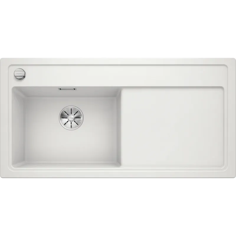 Lavello in gres Blanco ZENAR XL 6 S / con comando remoto dello scarico / vasca a sinistra