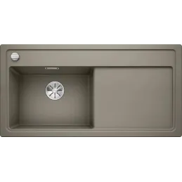 Lavello in gres Blanco ZENAR XL 6 S / con comando remoto dello scarico / vasca a sinistra