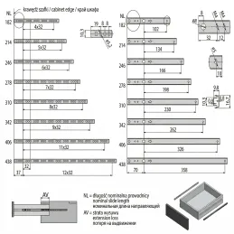 Guida di scorrimento con cuscinetti per scanalatura da 17 mm EURON