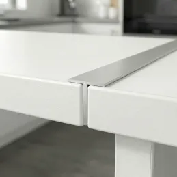 Profilo di giunzione universale per piano di lavoro da 38 mm con bordo dritto in ABS / Alluminio