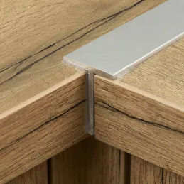 Profilo di giunzione universale per piano di lavoro da 38 mm con bordo dritto in ABS / Alluminio