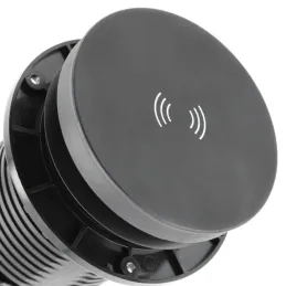 Presa estraibile LEGIA SCHUKO 2x230V + USB A-C + luce / Nero opaco