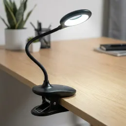 Lampada da tavolo a LED con fissaggio al tavolo, 4W ALBO / Nera