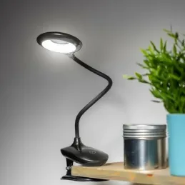 Lampada da tavolo a LED con fissaggio al tavolo, 4W ALBO / Nera