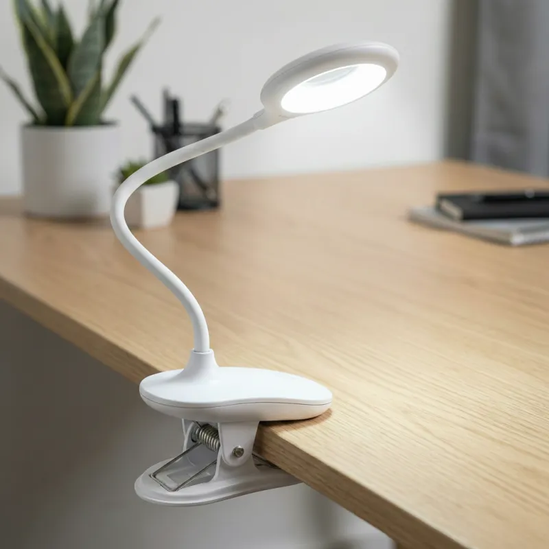 Lampada da tavolo LED con fissaggio al tavolo 4W ALBO / Bianca