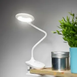 Lampada da tavolo LED con fissaggio al tavolo 4W ALBO / Bianca
