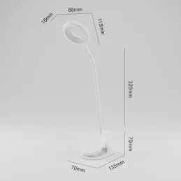 Lampada da tavolo LED con fissaggio al tavolo 4W ALBO / Bianca