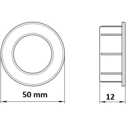 Maniglia da incasso STELLA / Nero opaco
