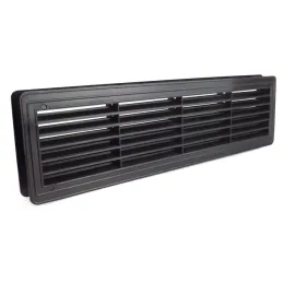 Griglia di ventilazione bilaterale per porta 430 x 115 mm / Nera