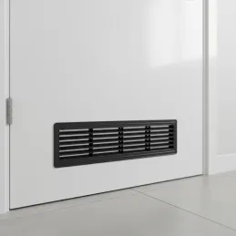 Griglia di ventilazione bilaterale per porta 430 x 115 mm / Nera