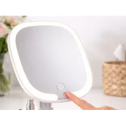 Specchio cosmetico con luce LED LIANO / Bianco
