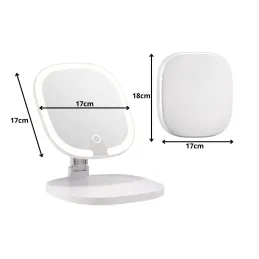 Specchio cosmetico con luce LED LIANO / Bianco