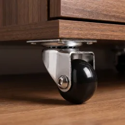Ruota per mobili senza freno LINOX 35 / Cromo - Nero