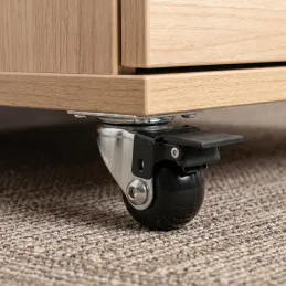 Rotella per mobili con freno LINOX 35 / Cromo - Nero