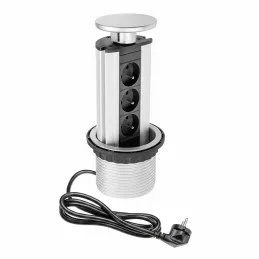 Presa elettrica estraibile BIGG 100 FRENCH 3x230V / Alluminio