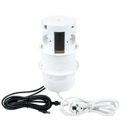 Presa elettrica a scomparsa MULTIBOX 4x 230V + 2x USB + 2x RJ45 / Bianca