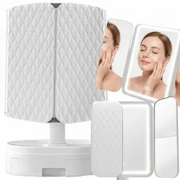 Specchio cosmetico con luce LED e organizer MAGNA / Bianco