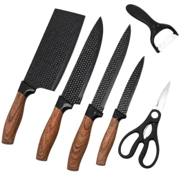 Set di 6 coltelli da cucina con forbici e pelapatate UGO / Nero
