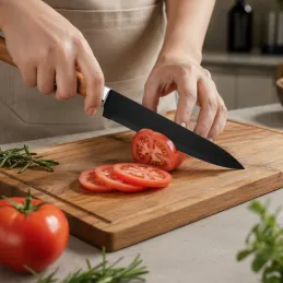 Set di 5 coltelli da cucina con pelapatate ALIA / Nero