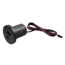 Caricatore da tavolo da interno 2 x USB A-C 25 mm PLUGY / Nero opaco