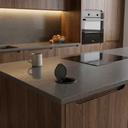 Presa da incasso ALPHA BOX SCHUKO 1x230V + USB C / Nero opaco