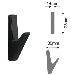 Appendiabiti ALEO / Nero opaco